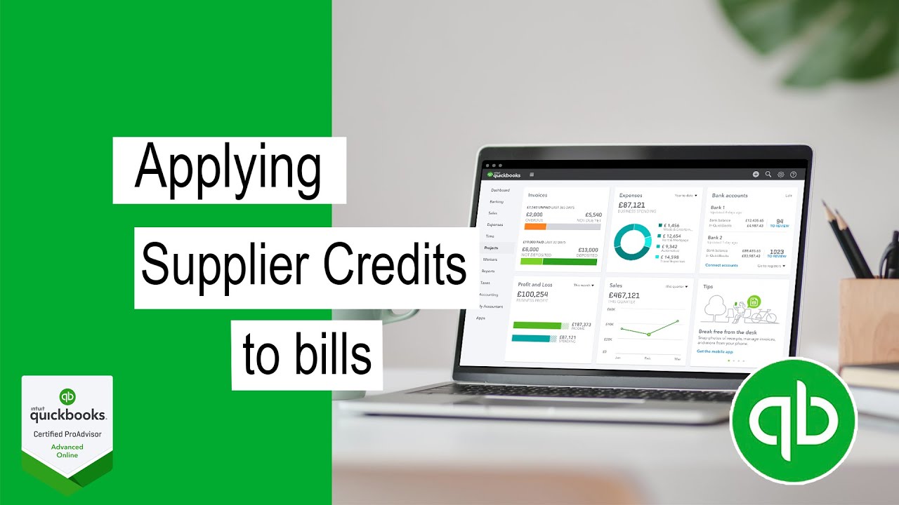 Applying supplier credit notes to bills QuickBooks UPDATED