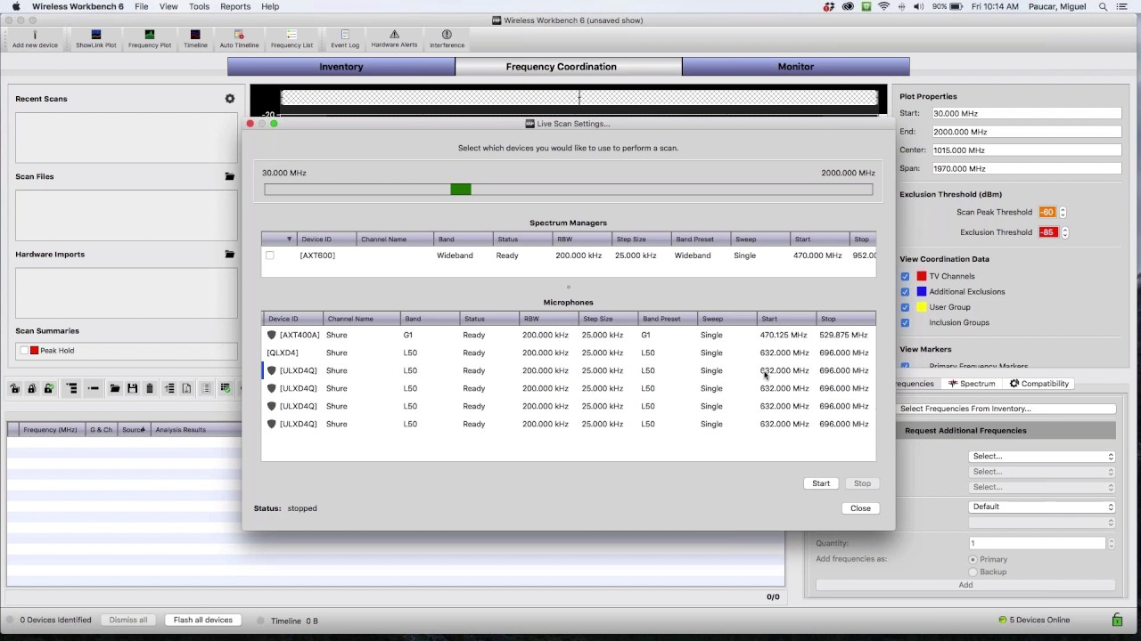 Seminario Web de Shure - Wireless Workbench Nivel 2