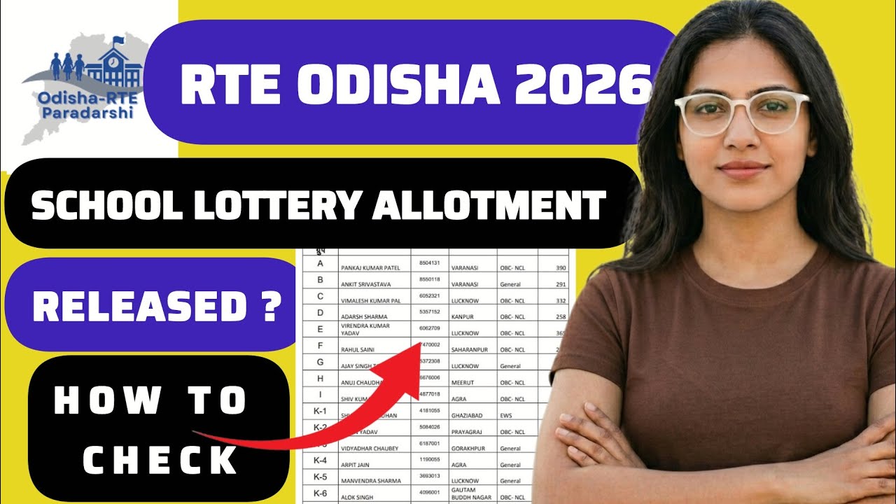 rte odisha school lottery allotment 2026 | odisha rte 1st round school allotment result 2026