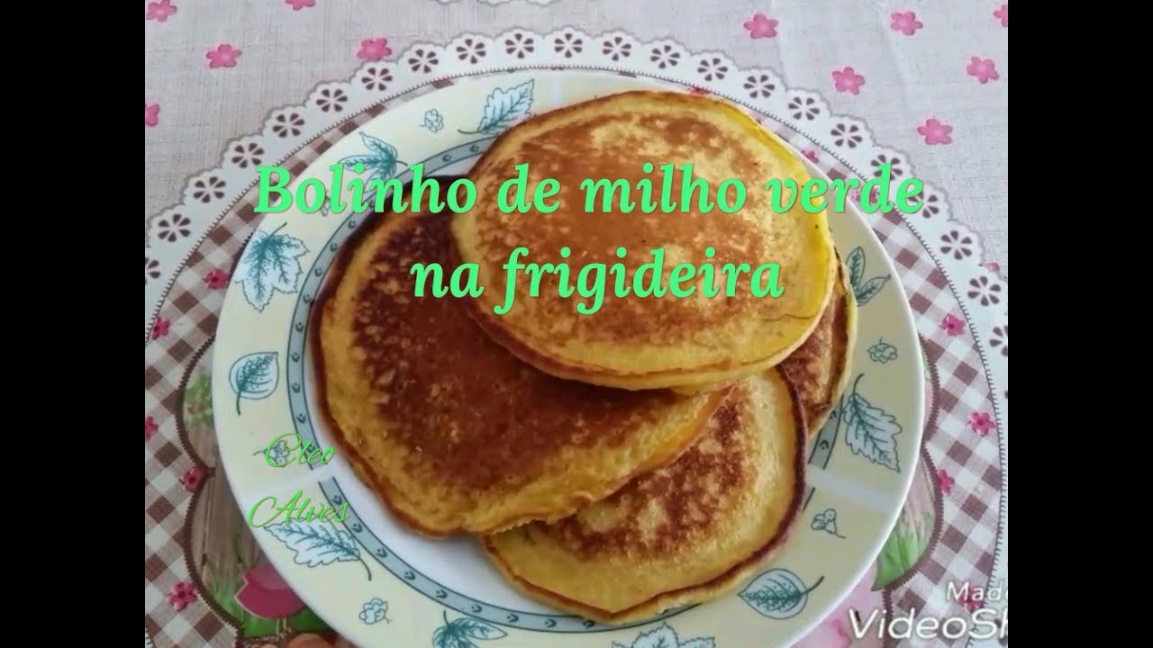 BOLINHO DE MILHO VERDE NA FRIGIDEIRA UMA DELÍCIA