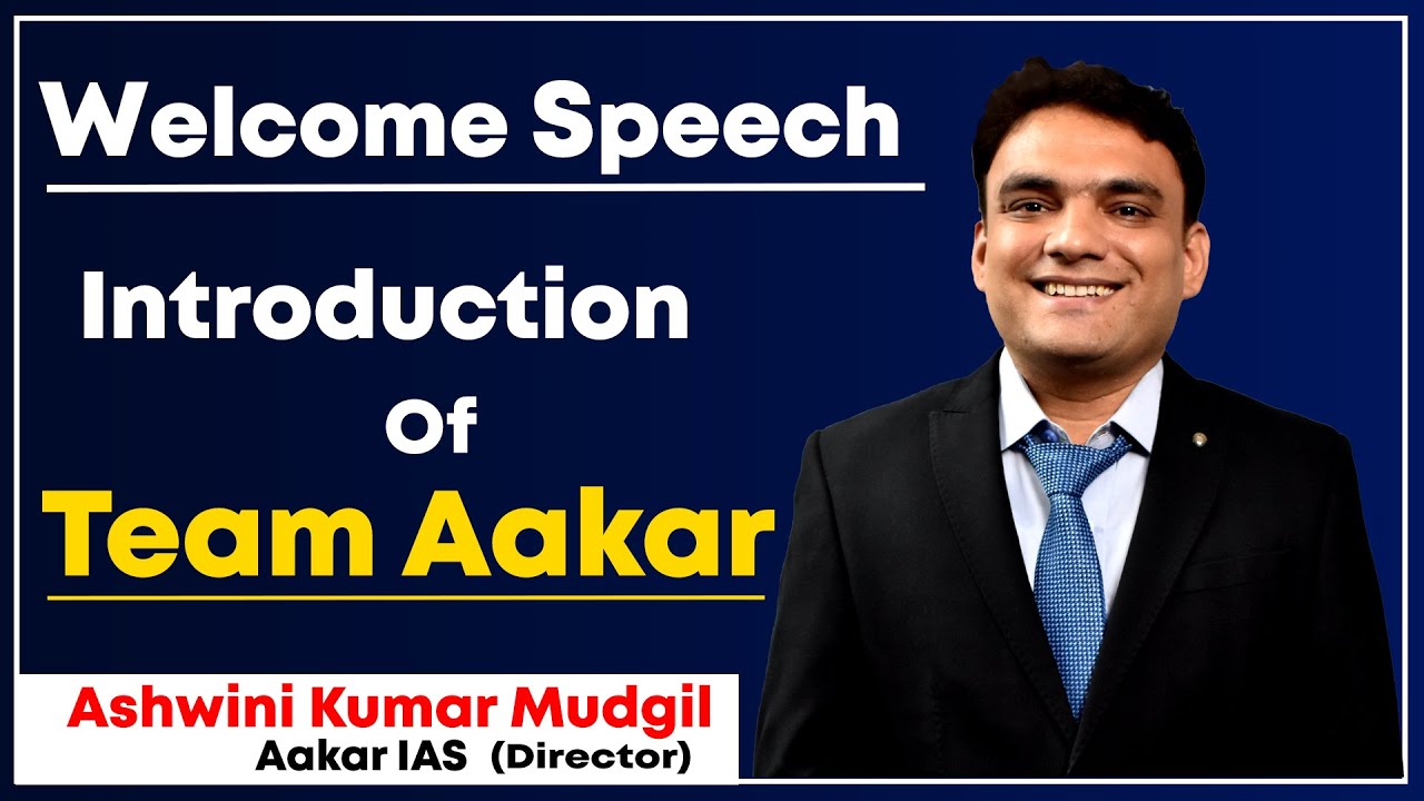 ASHWINI SIR WELCOME SPEECH