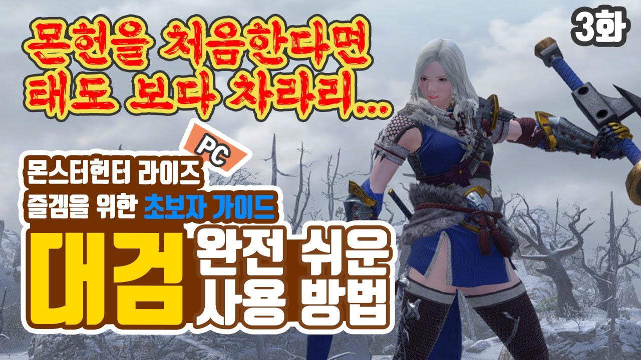 몬스터헌터 라이즈 pc 초보자 무기 가이드 대검 편