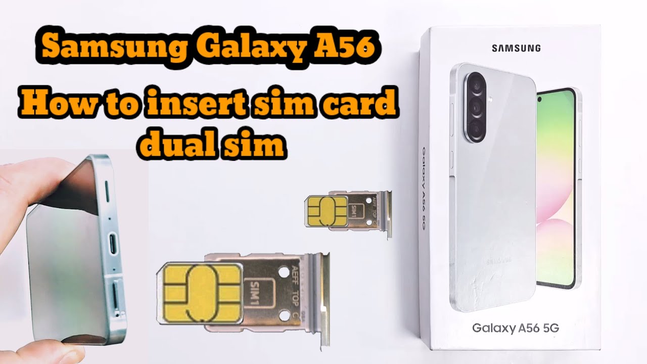 Samsung Galaxy A56 Как вставить SIM-карты