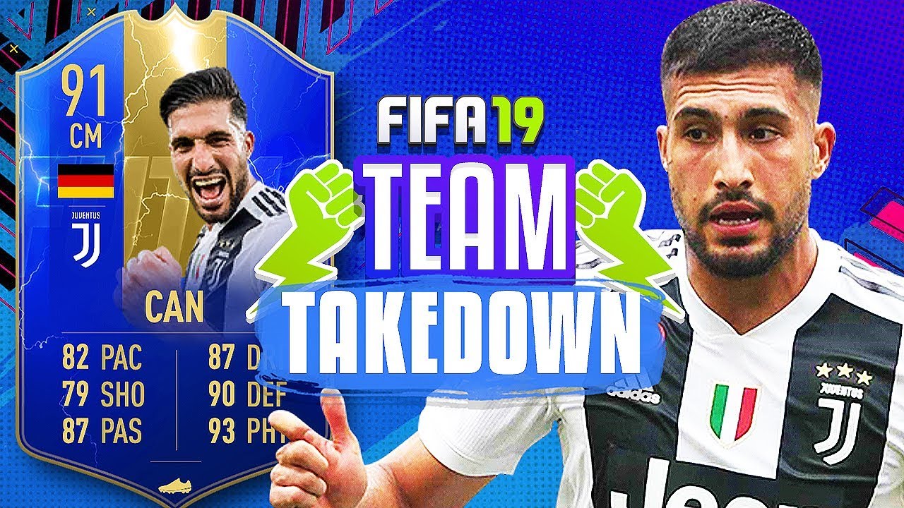 ICON DISCARD!?!? INSANE 91 TOTS EMRE CAN TEAM TAKEDOWN!!! - FIFA 19 ULTIMATE TEAM