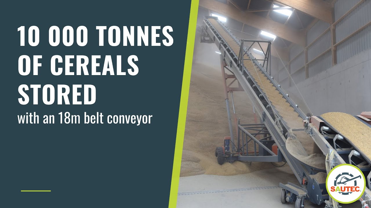 10 000 tonnes of cereals stored with an 18m belt conveyor 💪