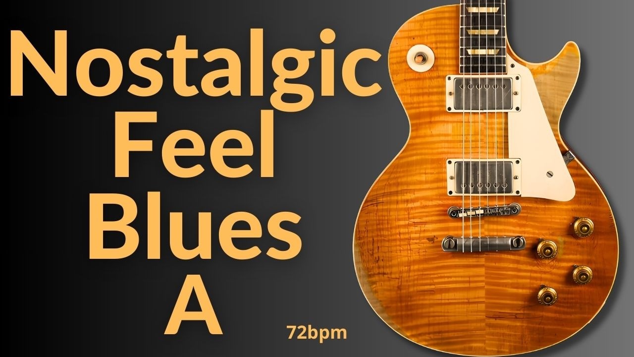 Nostalgic Feel Blues Ballad Guitar Backing Track in A Major l BT 619