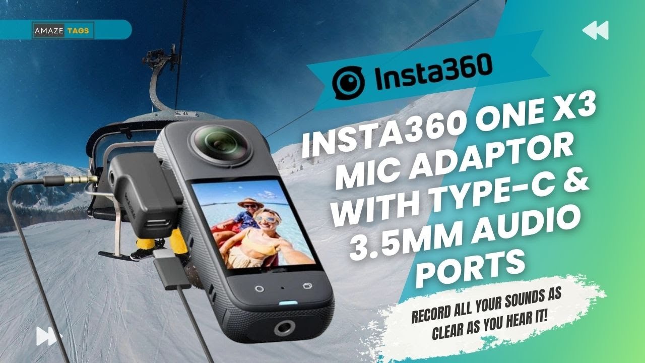 Insta360 One X3 Mic Adaptor With Type-C & 3.5mm Audio Ports