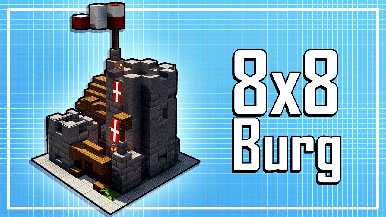 Sch&ouml;ne kleine 8x8 Burg in Minecraft Mittelalter Bauen 🏰 8x8 Burg in Minecraft bauen