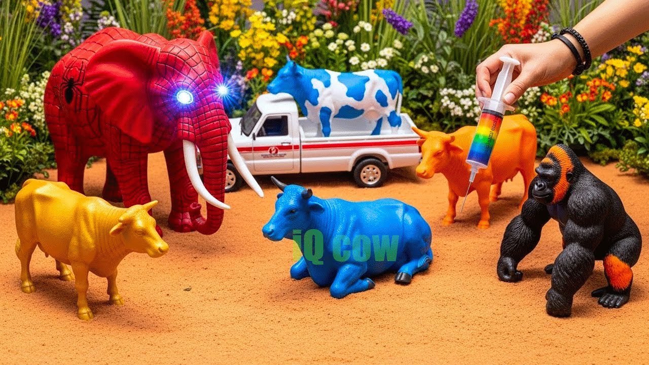 AMAZING TOY WALKING COW AND ELEPHANT🐄🐘WADIDAU‼️PROSES POTONG SAPI KURBAN SIMOLASI Part 16