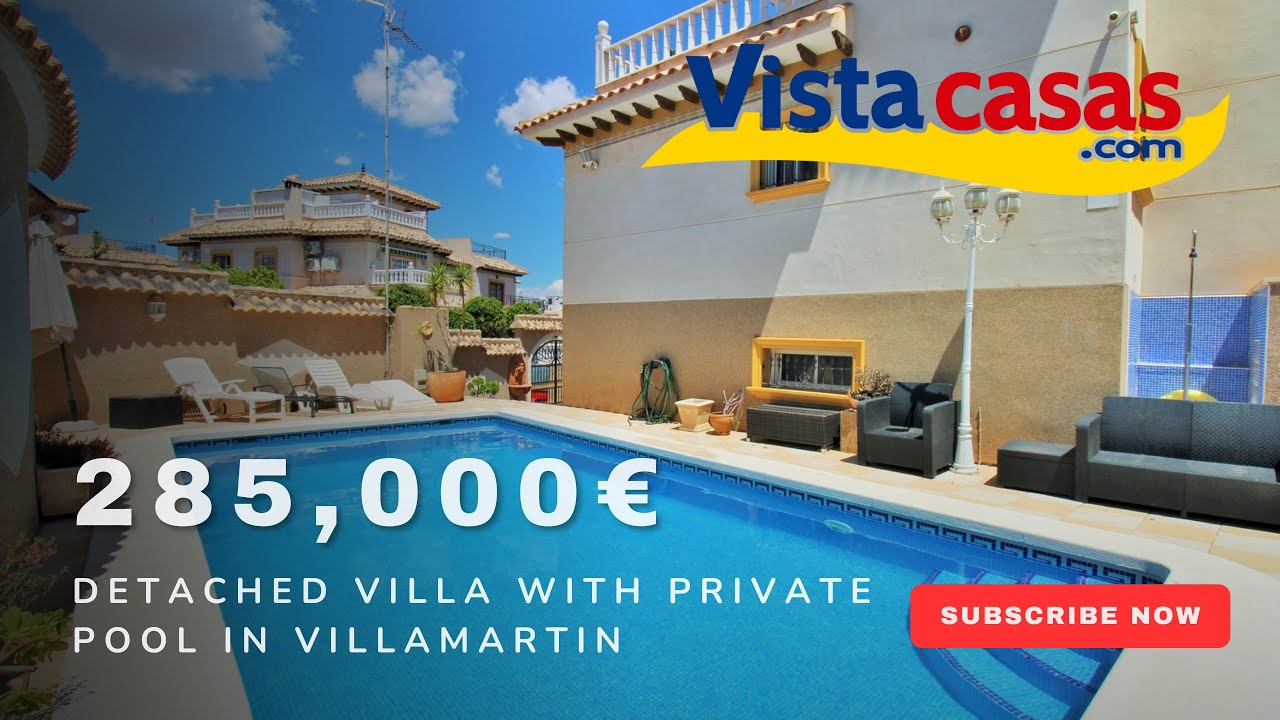 Detached Villa for Sale in Villamartin | 3 Bed, Private Pool, Walk to Plaza & Golf | 285,000€