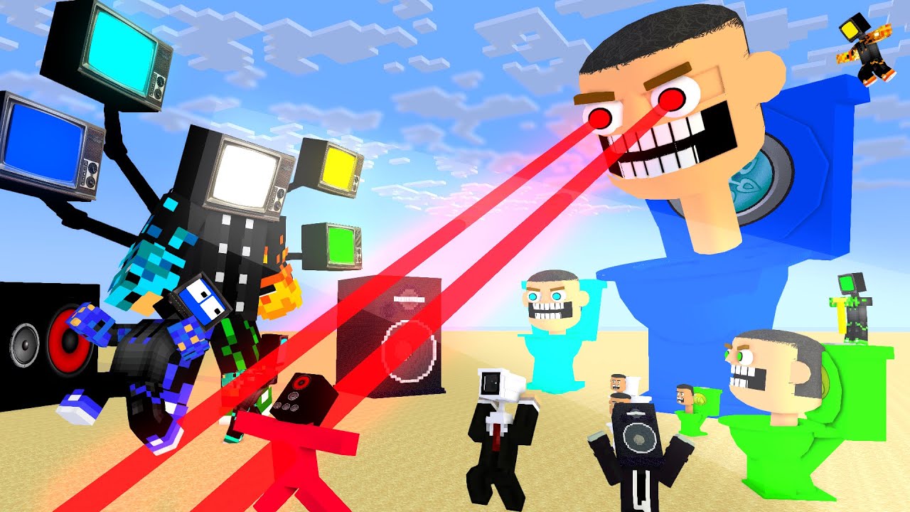 Monster School | SKIBIDI TOILET ELEMENT vs ELEMENT TV MAN, SPEAKER HEAD and CAMERA HEAD | Minecraft