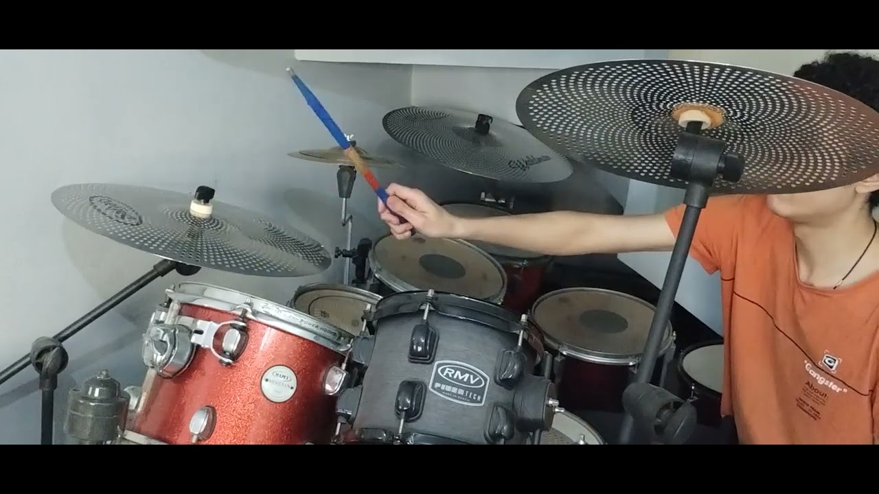 Teste/Soundcheck Pratos Silenciosos Sahab Hero Mute Crash 16 e 18 🥁🎶🔊✨ #soundcheck #teste #cymbals