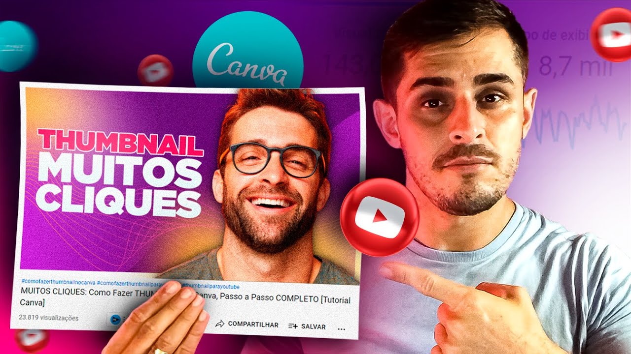 Como Fazer THUMBNAIL PROFISSIONAL no Canva e Conseguir MUITOS CLIQUES [Tutorial Passo a Passo]