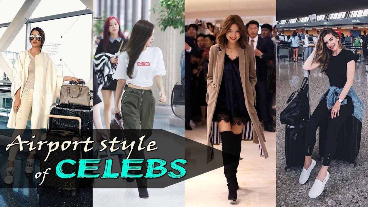 The art of layering AIRPORT OUTFITS of celebs | Casual outfits of Celebs [1]