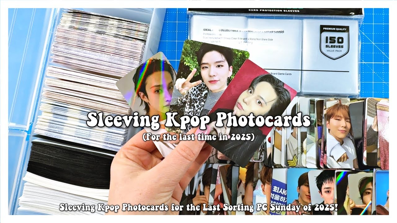 Sleeving Kpop Photocards For The LAST Time in 2025 ✰ Stray Kids, Monsta X, Wonho, ATEEZ
