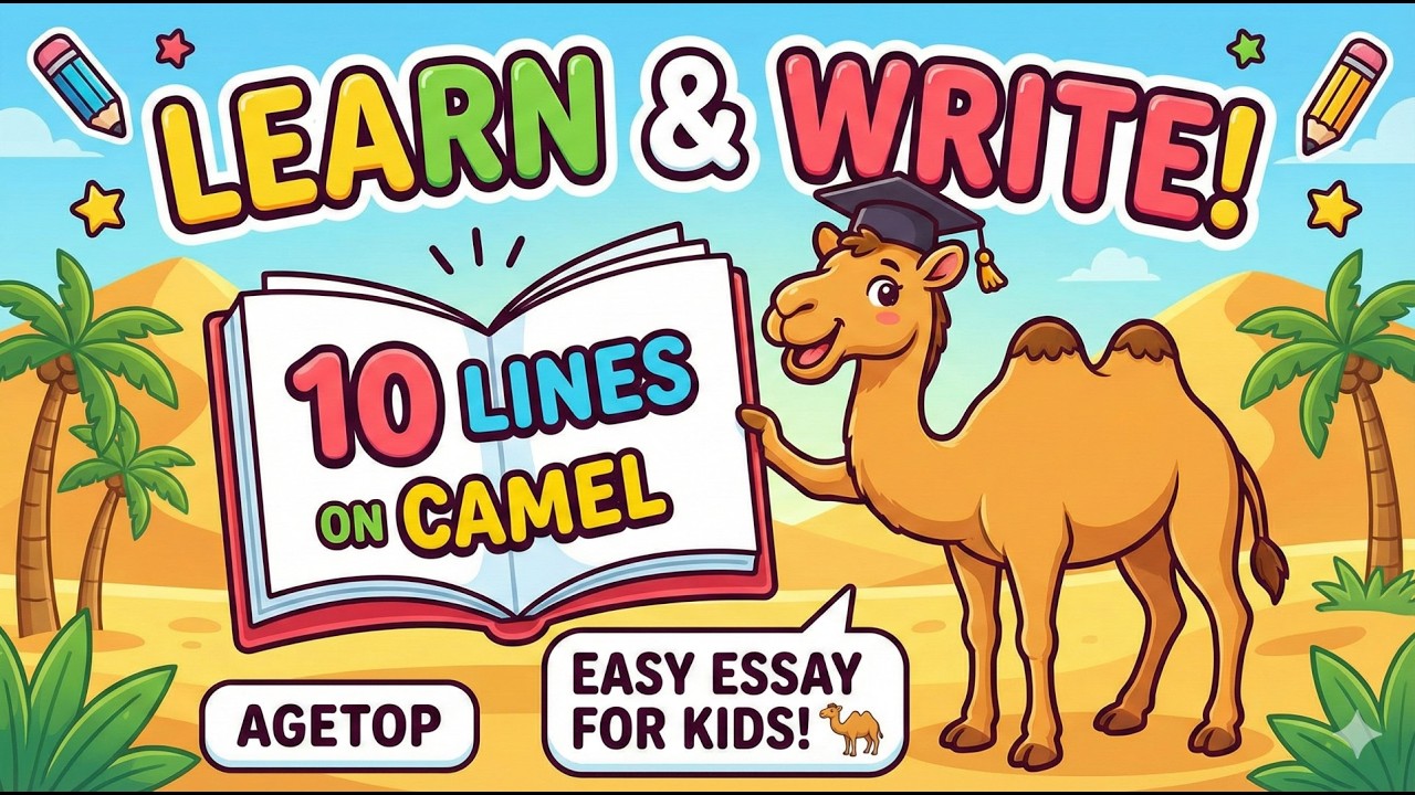 10 Lines on Camel in English | Easy Essay for Kids 🐪