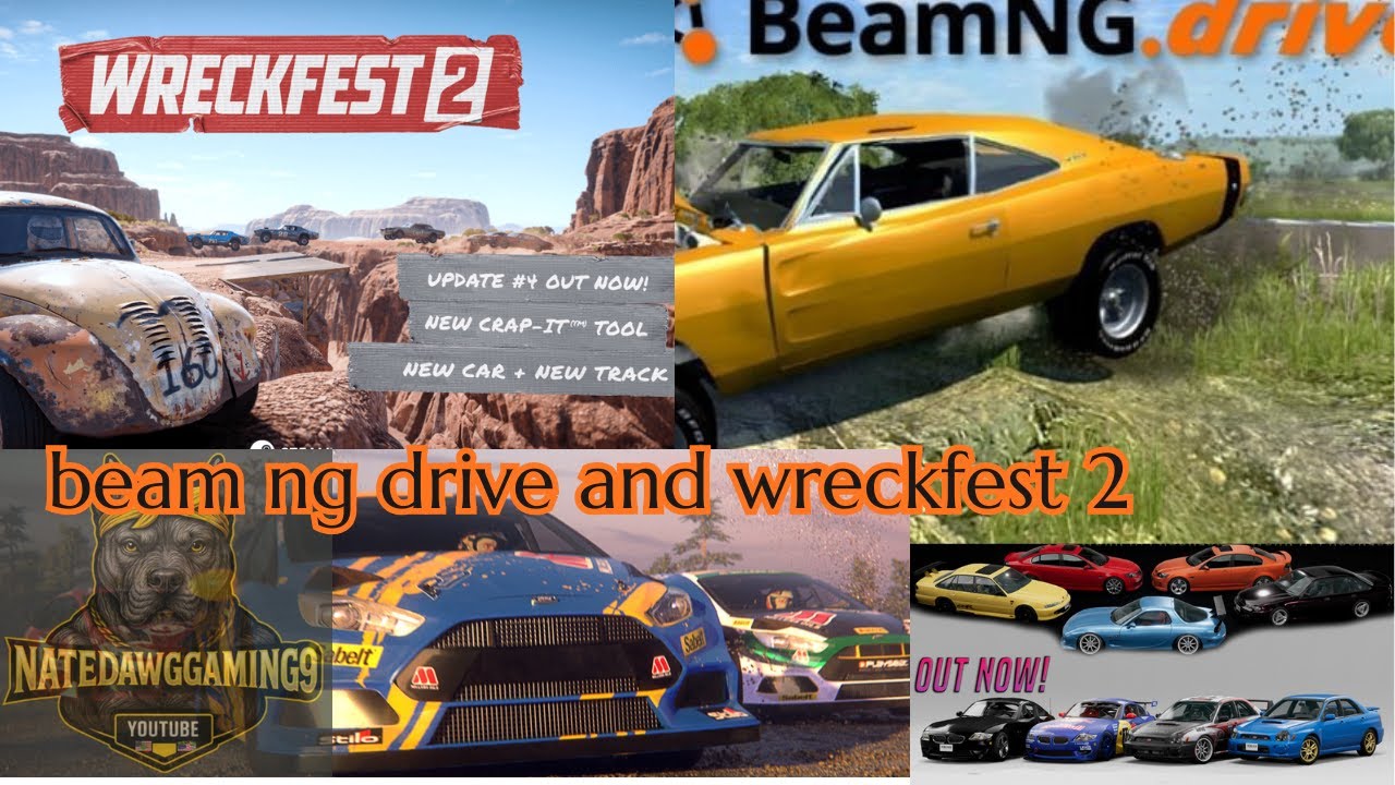 beamng drive an wreckfest 2 lets go MOZA R9 WHEEL Subscribe,like,comment 500 sub goal