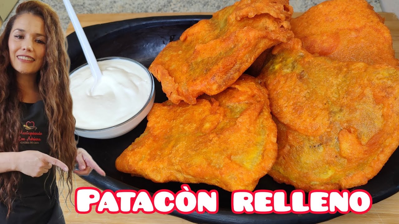 Cómo hacer PATACÓN🌮😋 RELLENO, de pollo COSTEÑO 🇨🇴 delicioso!