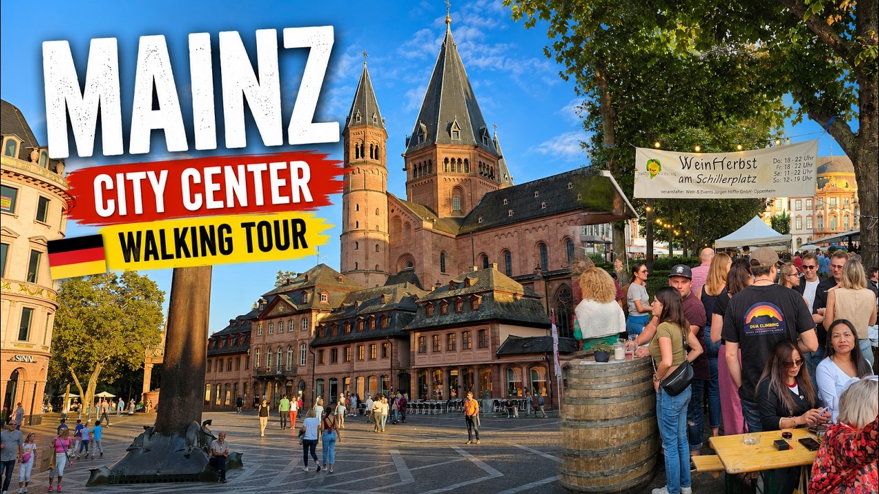 Mainz City center Walking Tour: History, Culture, and Charm | Mainz, Germany | 4K