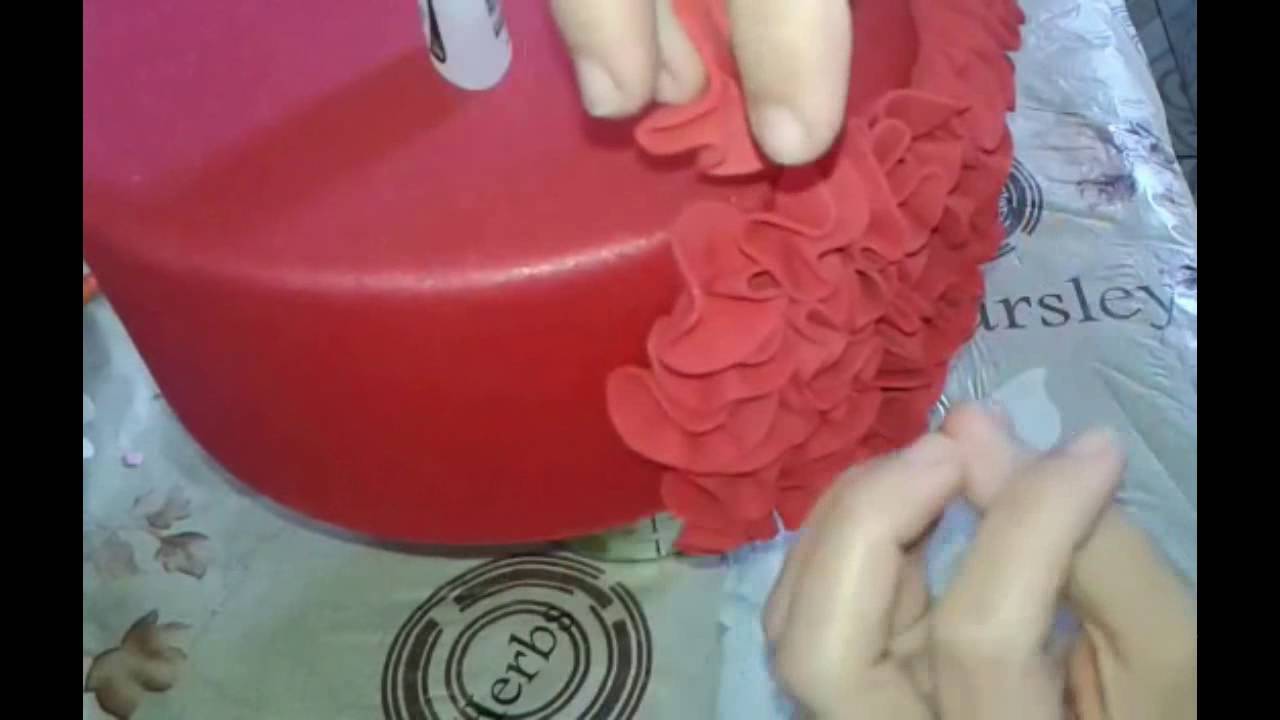 Como fazer efeito FRU FRU no bolo fake de Eva PAP