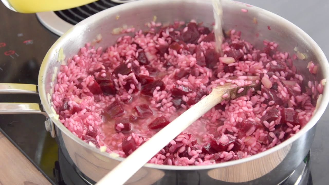 Rote R&uuml;benrisotto - schnelles und einfaches Rezept