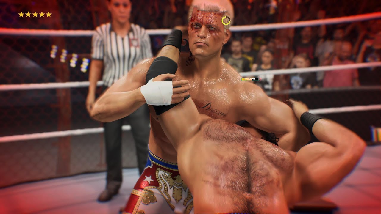 WWE 2K25 – Cody Rhodes vs Drew McIntyre | Undisputed WWE Championship | 2/3 Falls Hell in a Cell