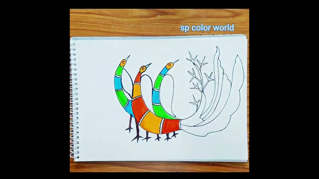 Indian folk art  / easy  gond art painting for beginners #shorts #folkart #gondart #tribalart #sp