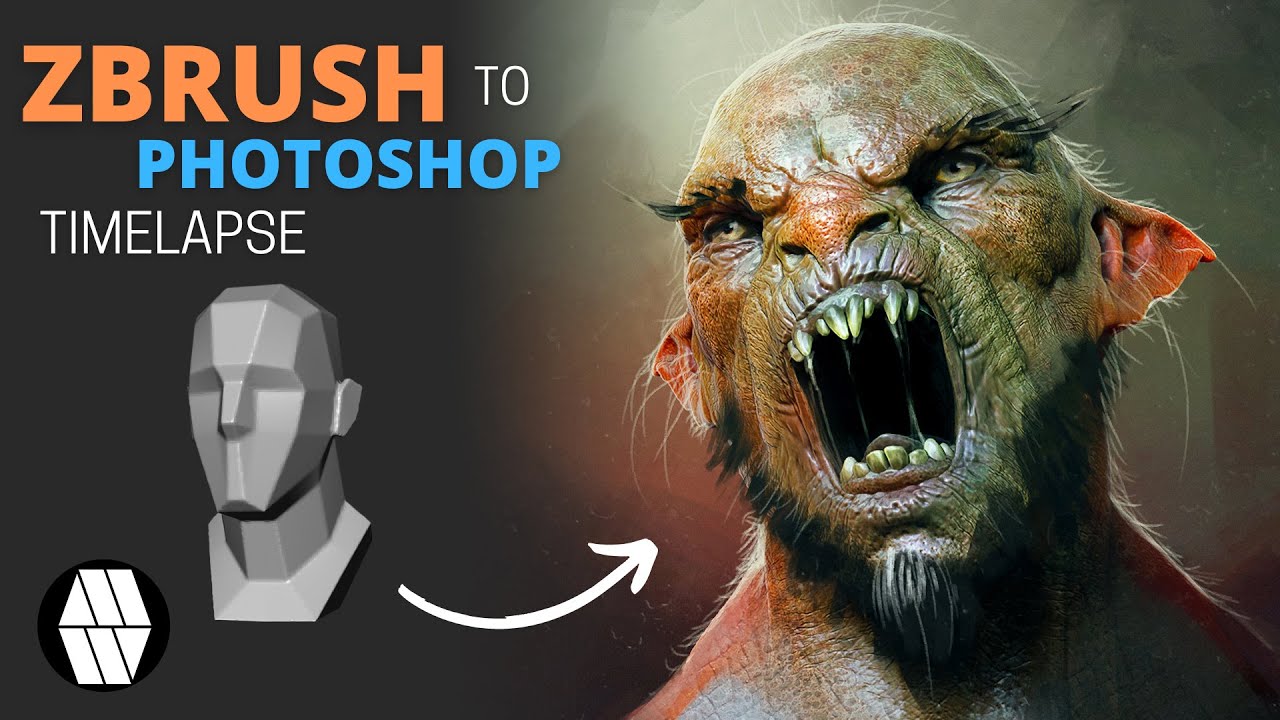 ZBrush to Photoshop Timelapse - Creature Concept