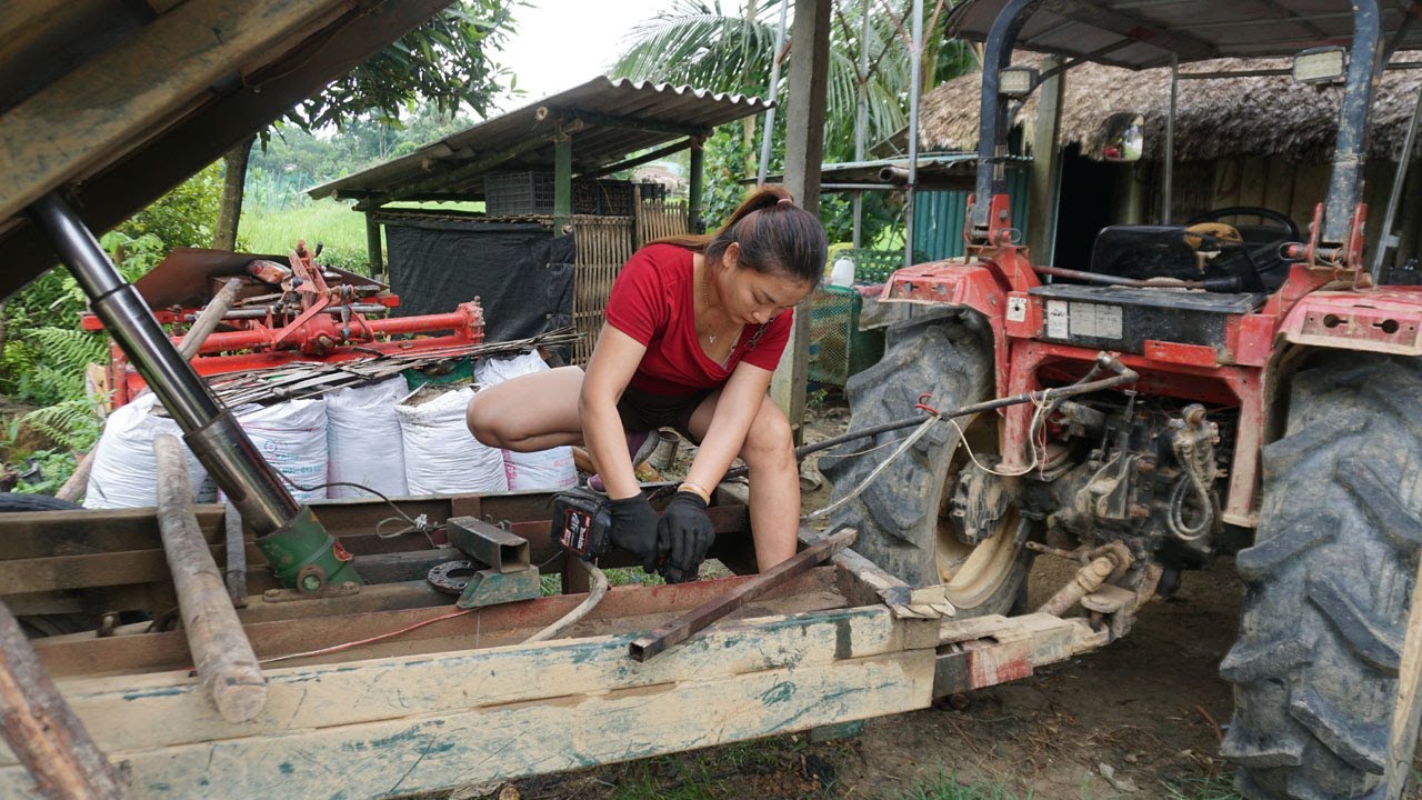 Restoration of A tractor transport machine Yanmar - Genius girl repairs diesel engines