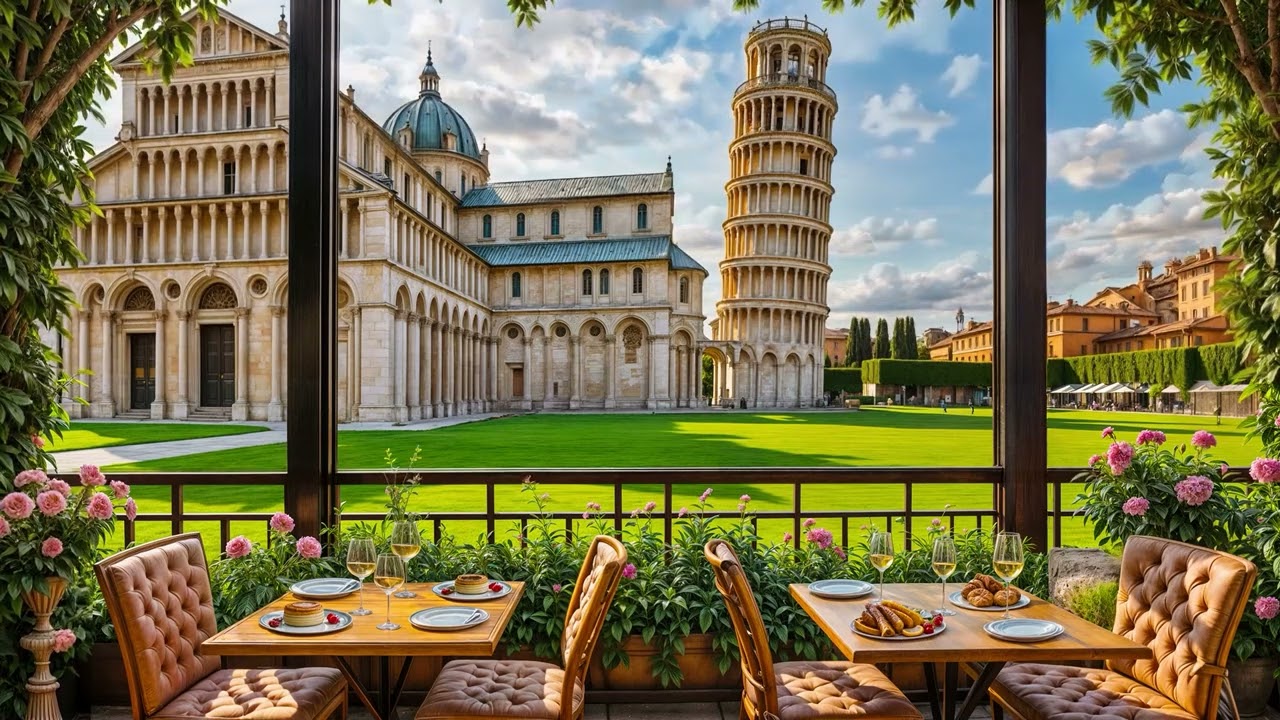 Soothing Jazz Music at a Pisa Caf&eacute; Ambience ☕ Bossa Nova Piano for a Peaceful Start
