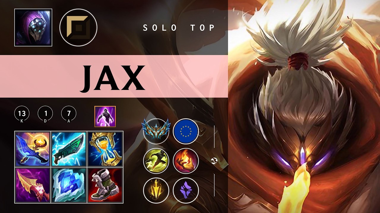 Jax Top vs Fiora - EUW Challenger Patch 26.07