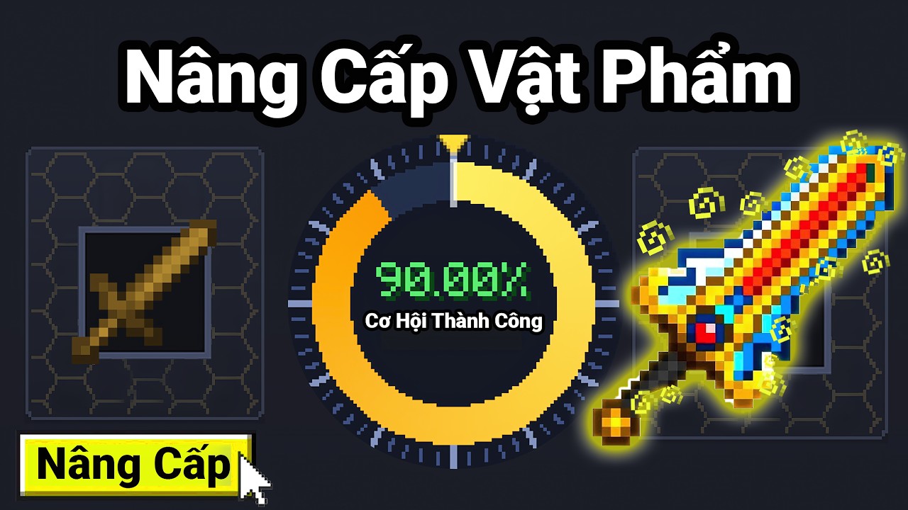 Minecraft nhưng T&ocirc;i C&oacute; Thể N&Acirc;NG CẤP To&agrave;n Bộ Phẩm