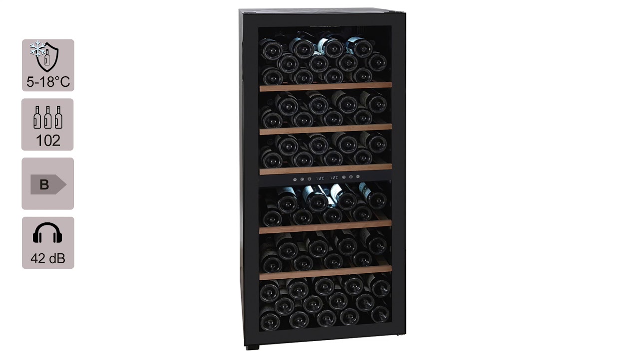 Cavecool Chill Sapphire - 102 bottles - Dual zone - Freestanding wine fridge