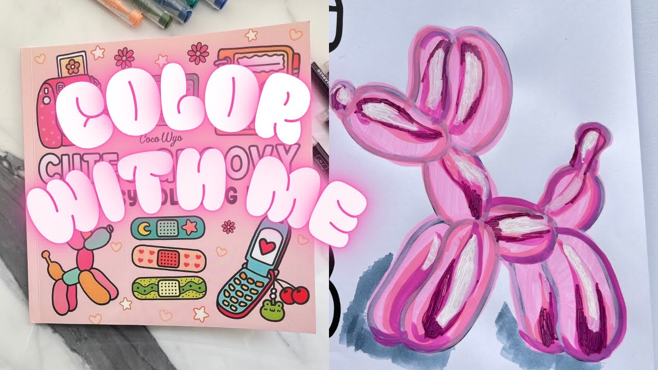 🌈COLOR WITH ME| ASMR| ballon tutorial