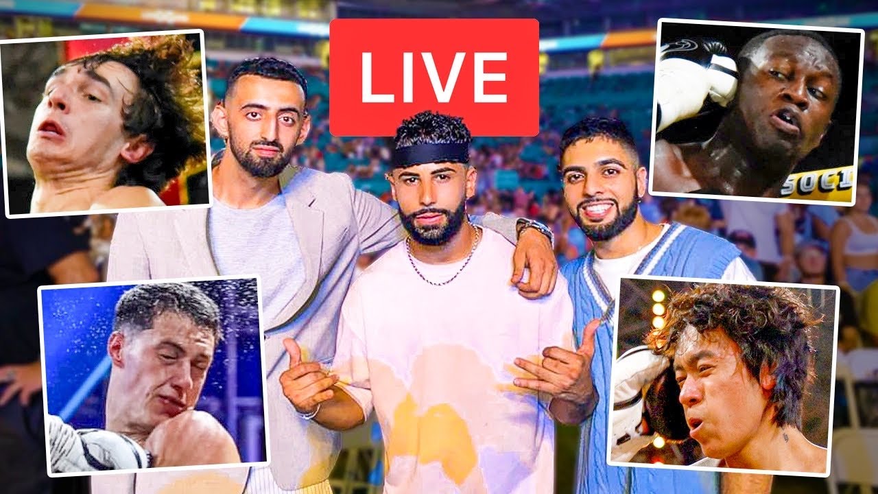 INSANE LIVE REACTION To YouTube vs Tik Tok BOXING Event!!! *KNOCKOUT*