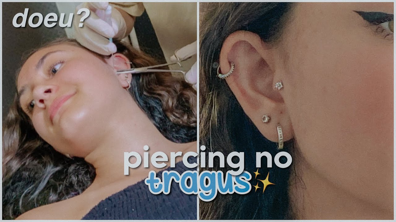 fazendo piercing no tragus✨