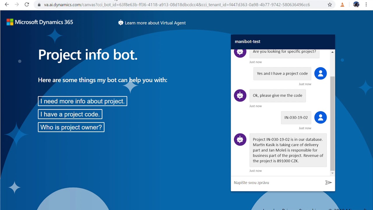 Power Virtual Agents Demo