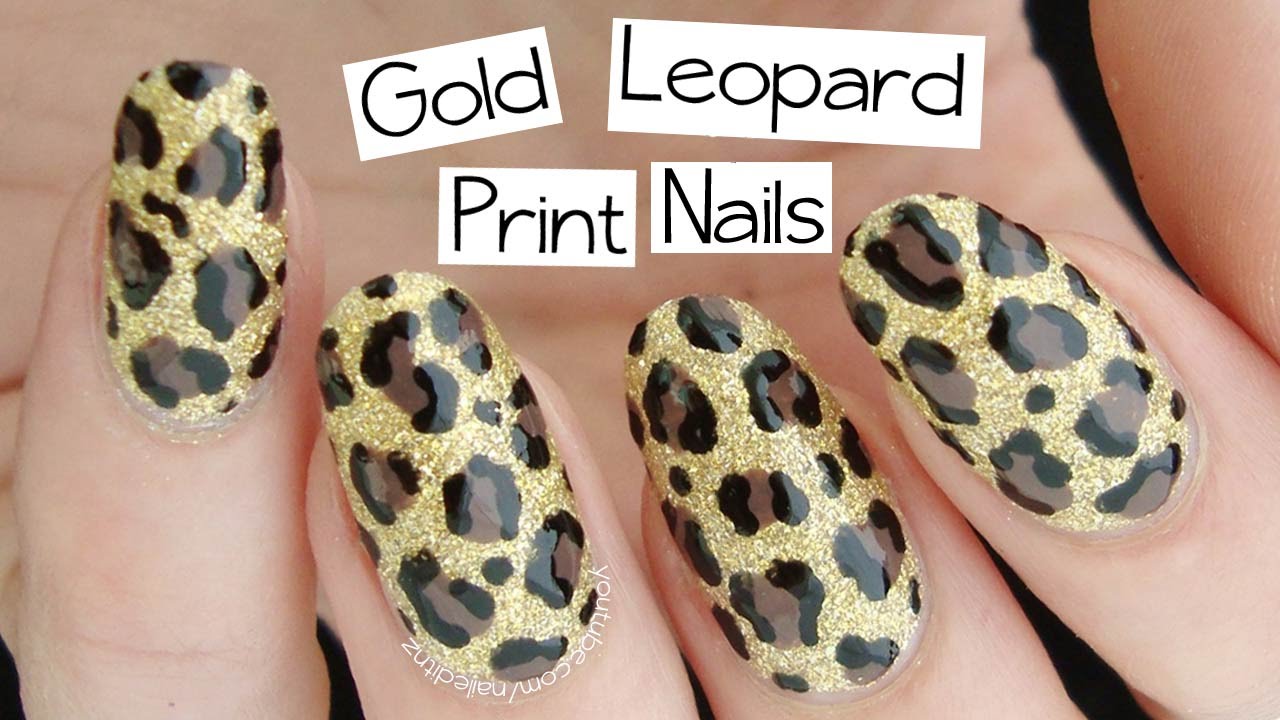 Beginner's Nail Art | Gold Leopard Print