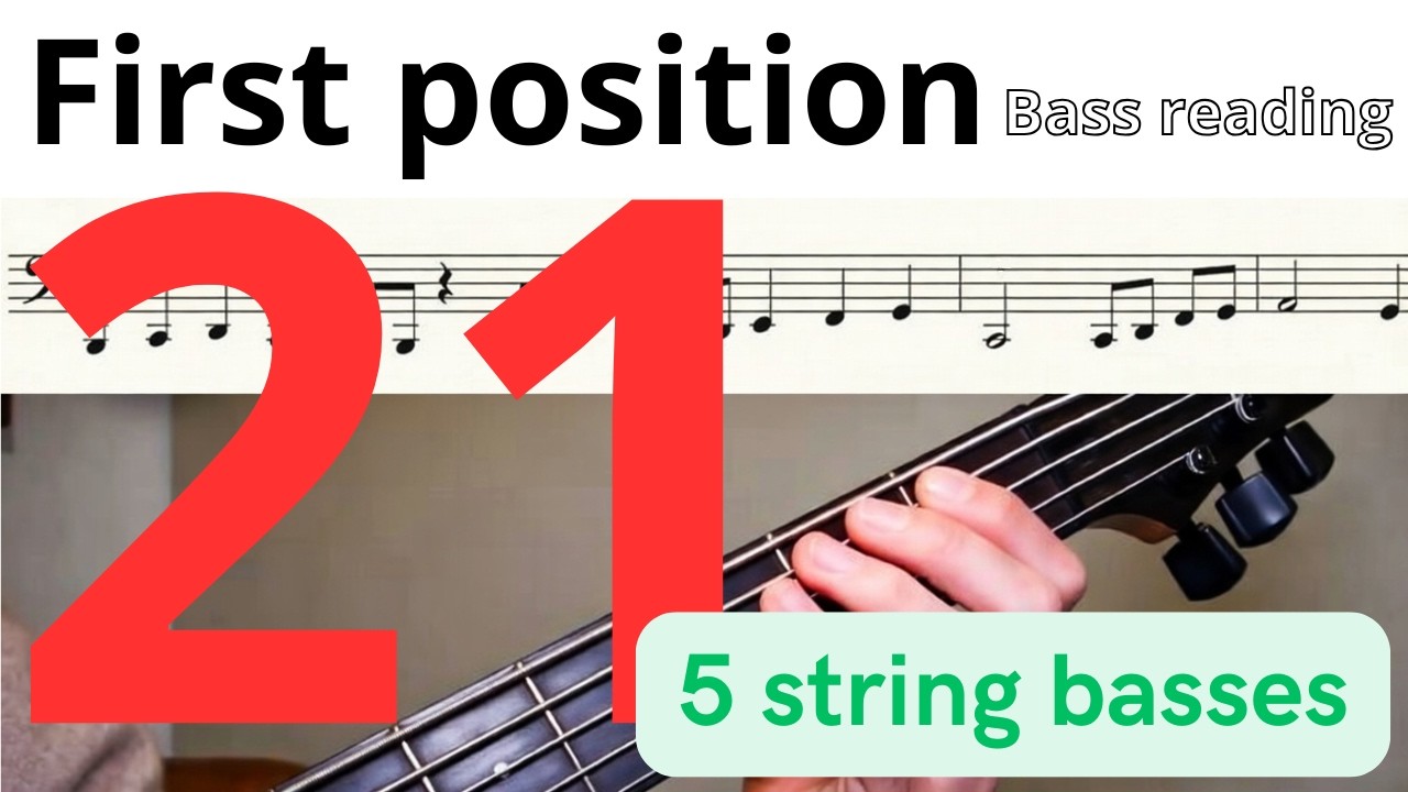 #21 Bass (5-string basses) Sight-Reading Exercise | Daily Practice (Bajo eléctrico)