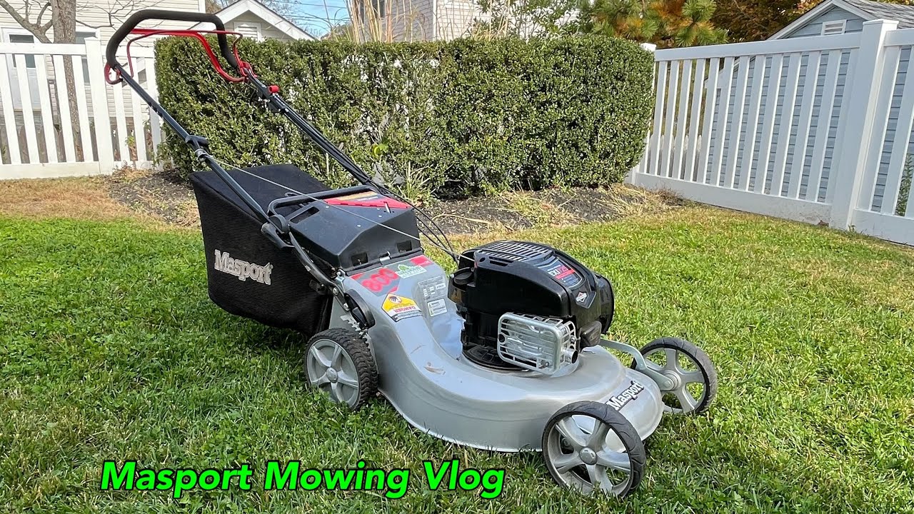 Masport 800 Commercial Push Mower | Mowing | Leaf Bagging | Updated Review