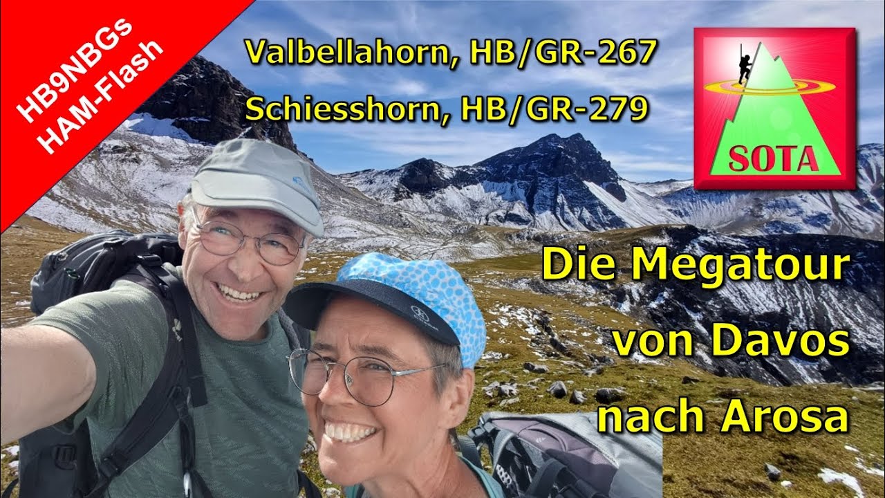 Von Davos nach Arosa auf SOTA-Gipfeljagd – Valbellahorn, HB/GR-267 + Schiesshorn, HB/GR-279