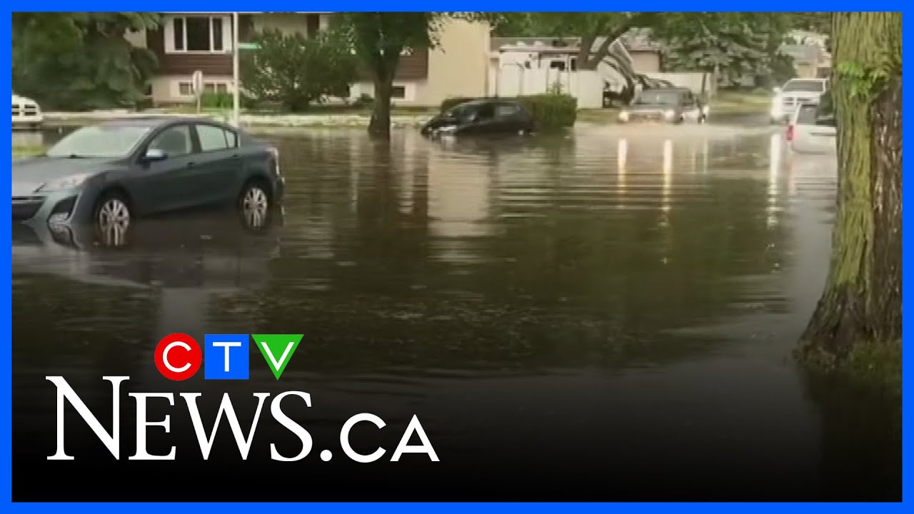 Flooding rain and hail blow through central Alberta over weekend