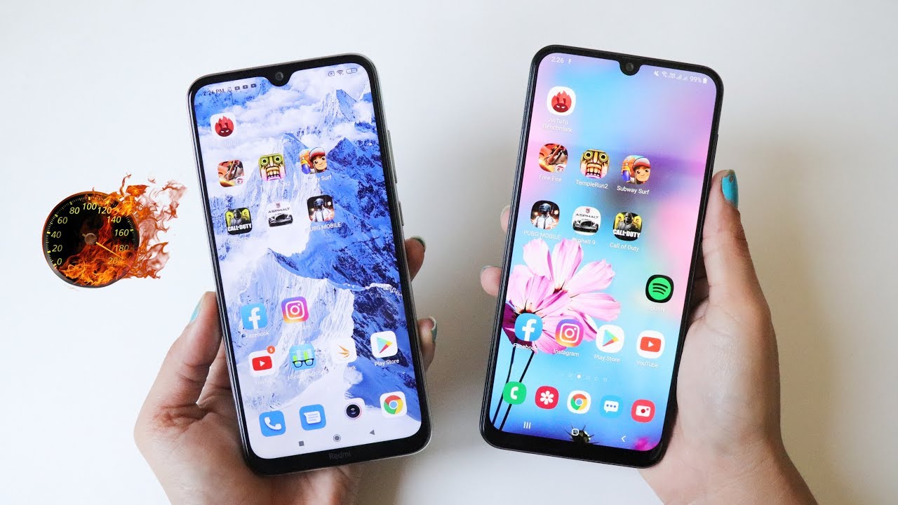 Samsung Galaxy A50 vs Xiaomi Redmi Note 8 Speed Test Gaming🔥 2020