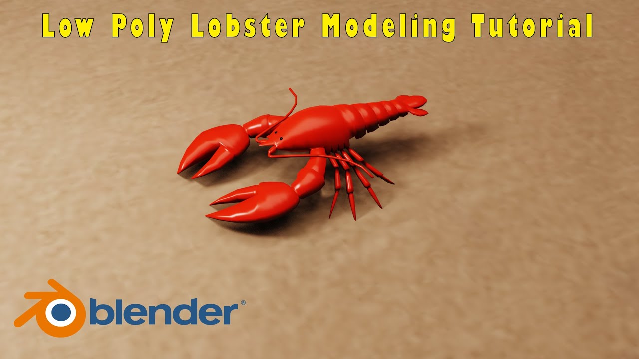 Low Poly Lobster Modeling Tutorial Blender 2.93