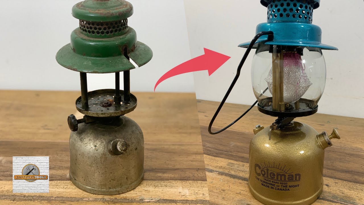 Restauracion de lámpara Coleman de 1939
