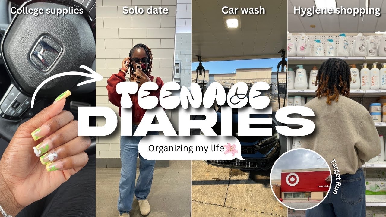 TEENAGE DIARIES 003 🌸: Solo Date + College supplies + Hygiene Shopping + Car wash + More