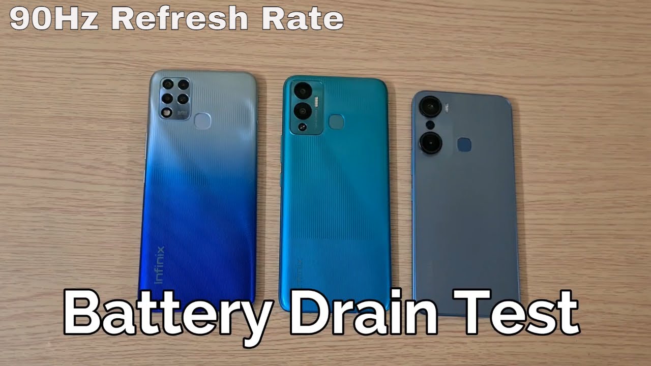 Infinix Hot 12 vs Infinix Hot 12 Play vs Infinix Hot 12 Pro Battery Drain Test
