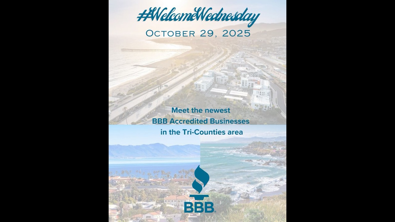 Welcome Wednesday 10/29/25 | New BBB Accredited Businesses #BBBTriCounties #WelcomeWednesday