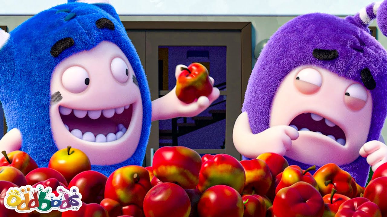 Apple Avalanche! | ODDBODS | Moonbug Kids - Art for Kids 🖌️