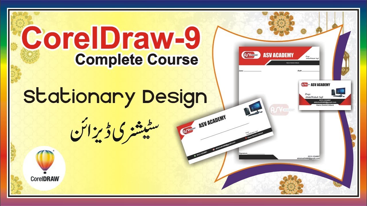 CorelDraw 9 Complete Course - Class 7 - Stationary Design